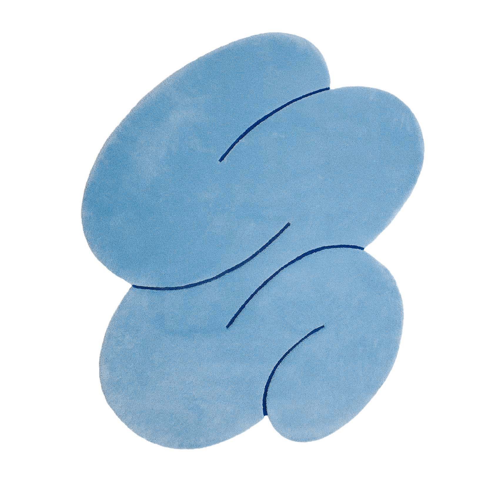 Cloud Blue Squiggle Rug