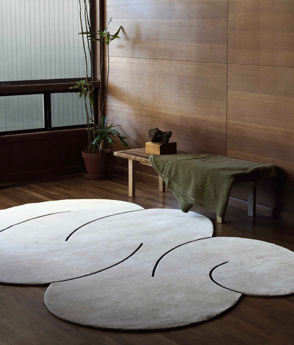 Cloud Gray Squiggle Rug