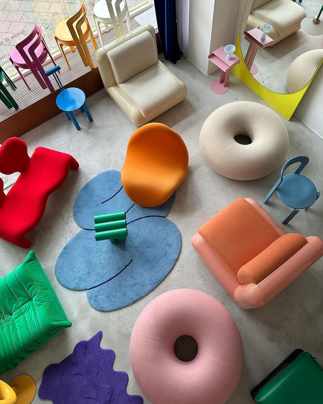 Cloud Blue Squiggle Rug – Okej